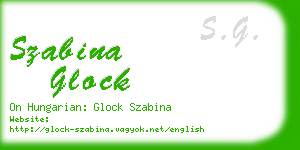 szabina glock business card